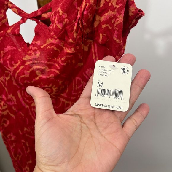 Free People Mystical Mindset Printed Maxi in scarlett combo Size M - Picture 11 of 15